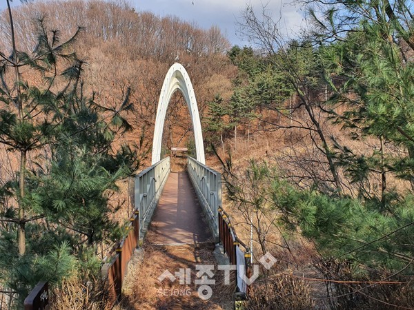 성남누비길 제3구간에 있는 태재고개 등산육교.