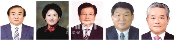 시민의상 수상자 모음(왼쪽부터 김태협,조춘자,정경재,어진선, 신성철)