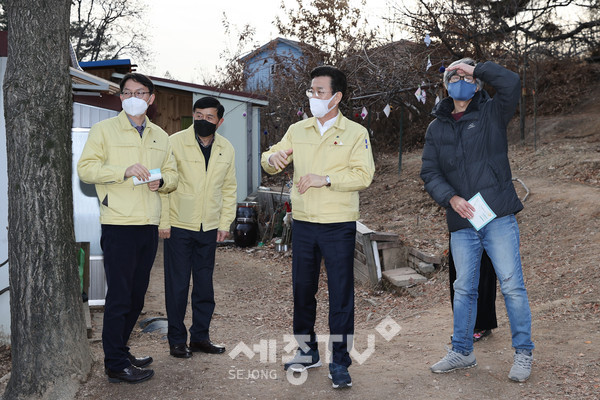 허태정시장 미인가 대안학교 방역점검.