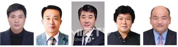 (사진 좌측부터,교육학술 이강현,문화예술 김종식,체육진흥 한남교,사회봉사 성기만,지역경제 윤종환)