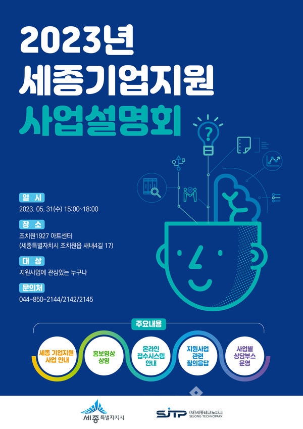 2023년 기업지원 사업설명회 포스터