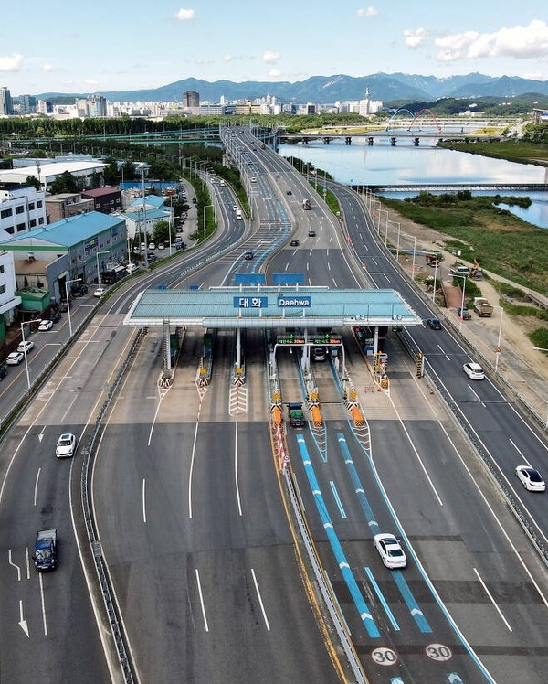 대전천변도시고속화도로 전경./사진제공=대전광역시청