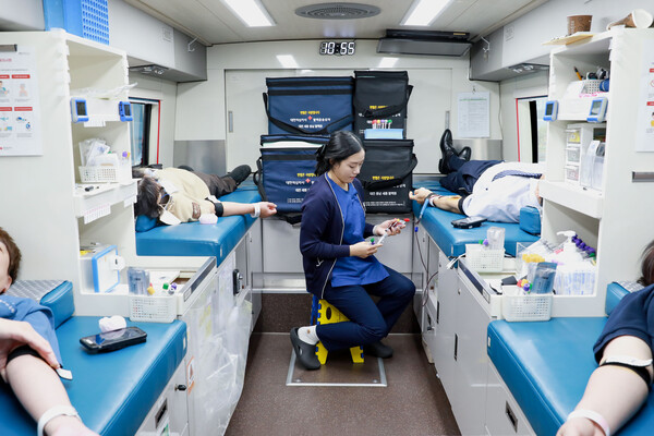 혈액 수급 안정화 위한 단체 헌혈 참여 모습/사진제공=세종충남대병원