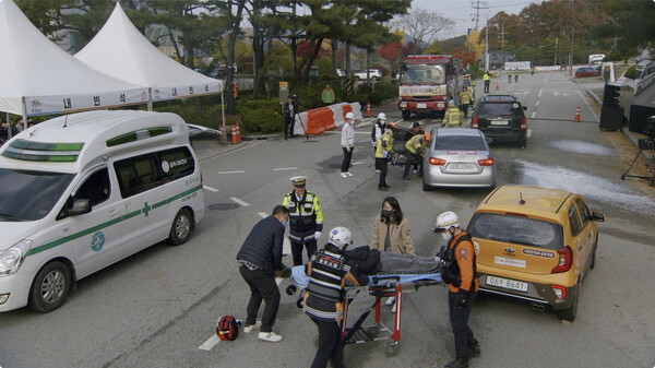 겨울철 폭설 대응 민관군 합동훈련 모습/사진=공주시