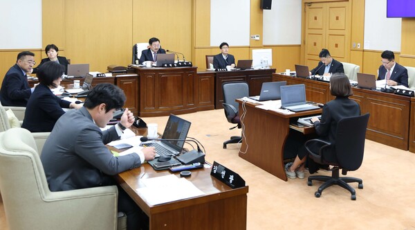 대전시의회 산업건설위원회가 제291회 제2차 정례회 제2차 회의를 진행하고 있다./사진제공=대전시의회
