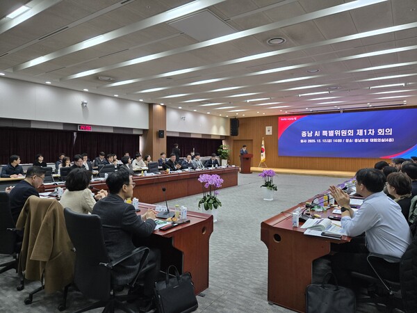 ‘충남AI특별위원회 제1차 회의’ 개최 모습/사진제공=충남도청