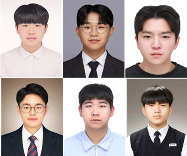 ‘2025 대한민국 인재상’ 수상자. 윗줄 좌측부터 박기현(KAIST), 이찬규(KAIST), 정현광(한국엔택), 아랫줄 좌측부터 황정섭(KAIST), 민지호(대전과학고등학교), 송치완(대전대신고등학교)/사진제공=대전시청