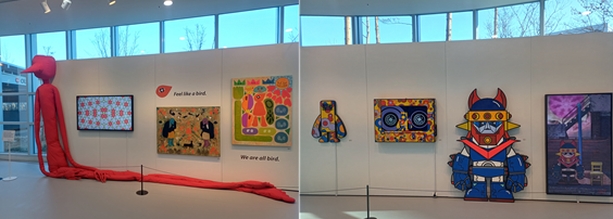 좌, 동자동휘(作) 우, 박스피넛(作)