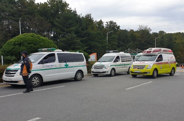 금산군 지역 구급차들/사진제공=금산군